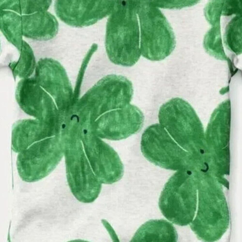 Carter’s Child Of Mine ST. PATRICK’S DAY Pajamas UNISEX SIZE 3T Green & Gray NEW - Picture 4 of 4
